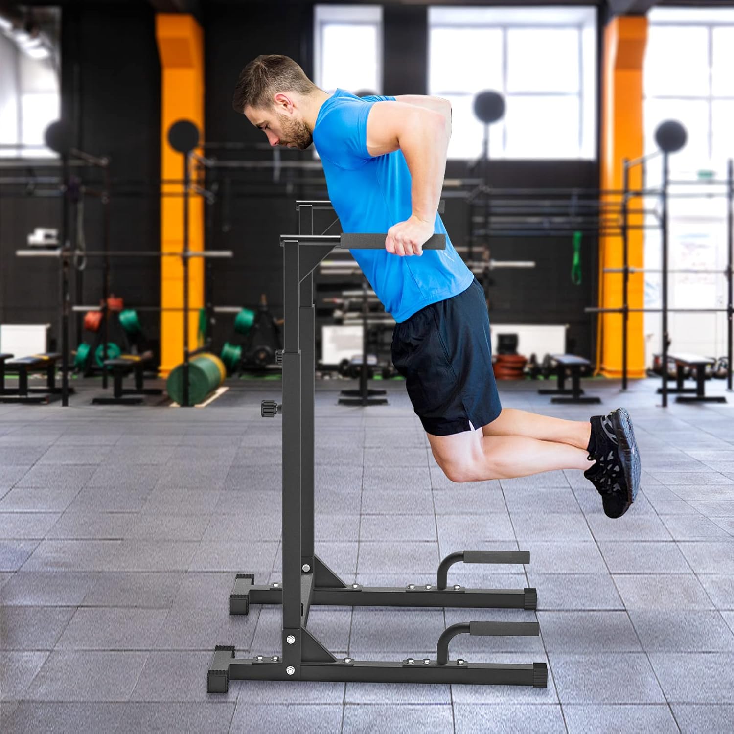 Home Gym Leg Press - อุปกรณ์ออกกำลังกายที่บ้าน บาร์วิดพื้นโลหะ สำหรับคาร์ลิสเทนิคส์และการฝึกความแข็งแรงของร่างกาย บาร์คู่ขนาน