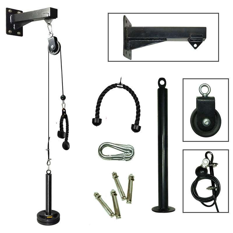 Home Gym Cable Pulley System - GYMติดผนังฟิตเนสDIYรอกสายเครื่องBlasterเทรนเนอร์รอกสิ่งที่แนบมาBiceps Tricepsออกกำลังกายดึงเชือก