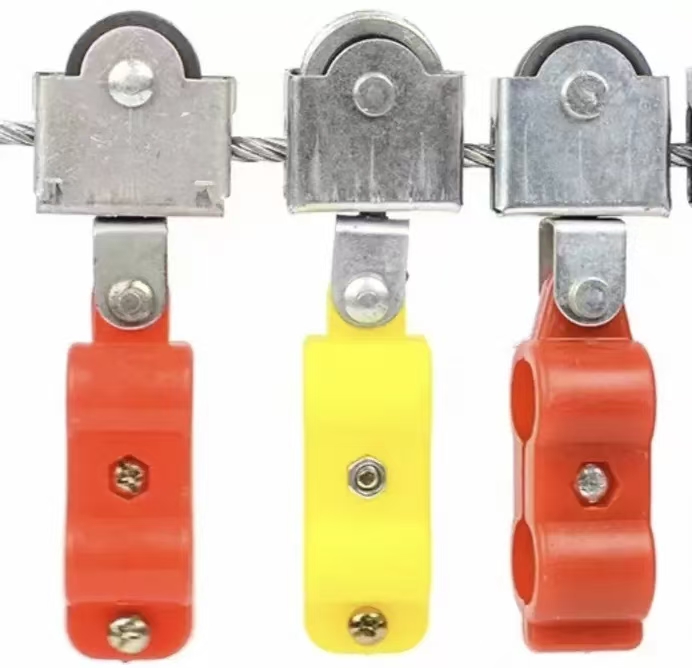 Cable Pulley System - รถรางสายเคเบิลสำหรับเครน รอกไฟฟ้า รถรางสายเคเบิลหุ้มฉนวนพลาสติก รถรางสายเคเบิลสำหรับเครนเหนือศีรษะ ระบบเฟสตูน แบบรูเดี่ยว/รูคู่