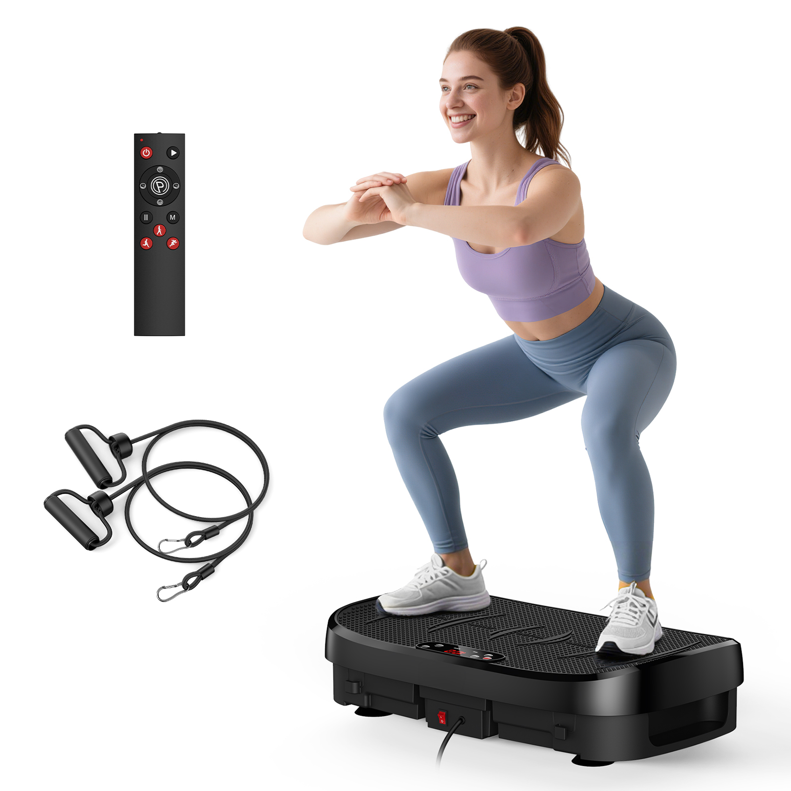 Home Gym Training Program - แผ่นสั่นสะเทือนสำหรับออกกำลังกาย ลดไขมัน กระชับสัดส่วนทั่วร่างกาย 120 ระดับ อุปกรณ์ออกกำลังกายที่บ้าน
