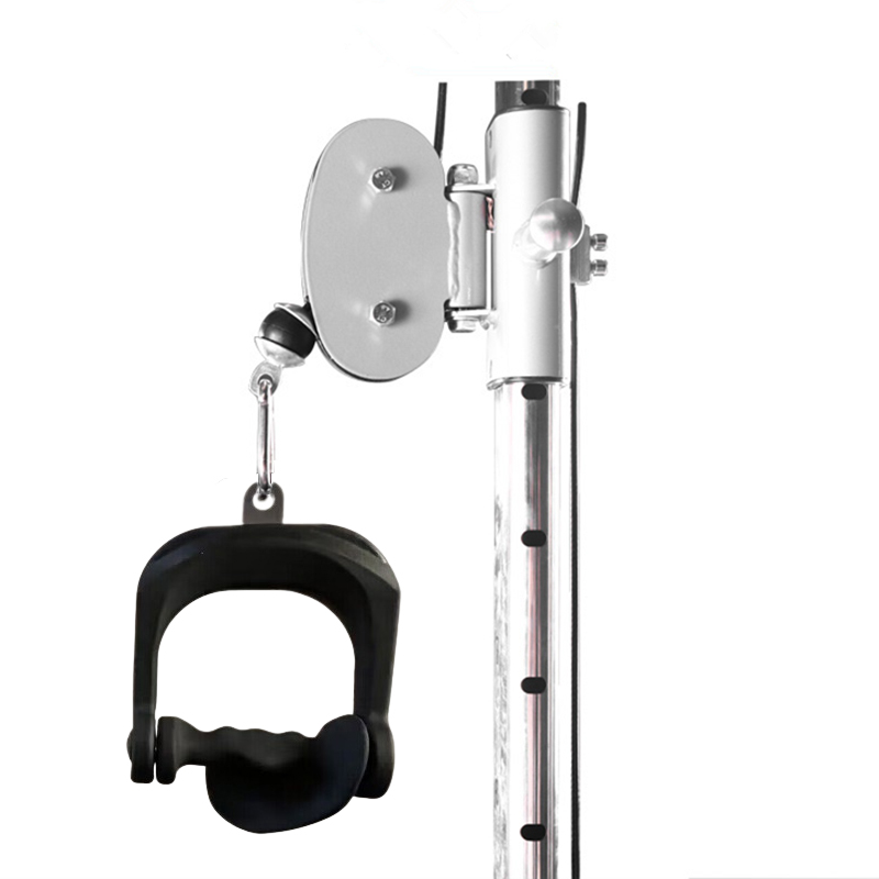 Home Gym Lat Pulldown Machine - อุปกรณ์เชื่อมต่อสายเคเบิลแบบสามหัว พร้อมด้ามจับรูปสามเหลี่ยมและห่วงรูปตัว D สำหรับเครื่องรอก, เชือกดึงหลังและไทรเซ็ปส์ อุปกรณ์ออกกำลังกายที่บ้าน