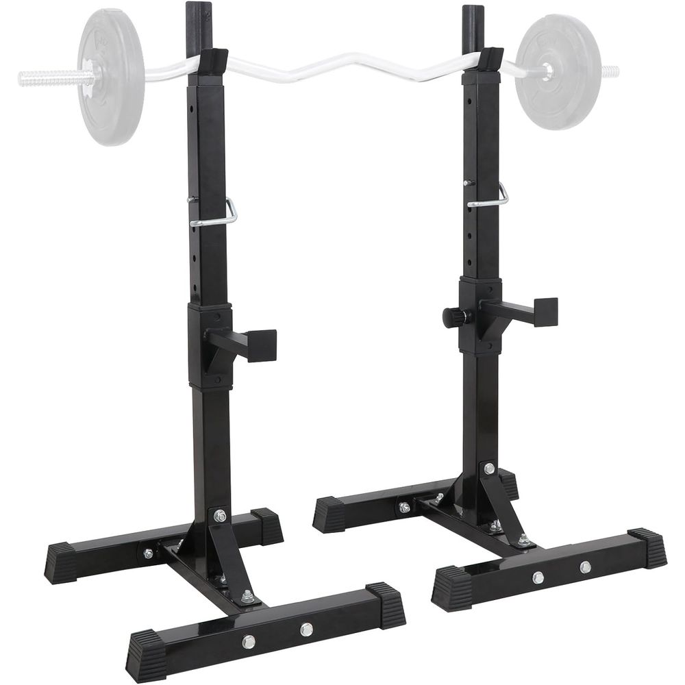 Home Gym Weight - แท่นวางสควอทสำหรับเบนช์เพรสแบบปรับได้, โฮมยิม, รับน้ำหนักได้ 550 ปอนด์