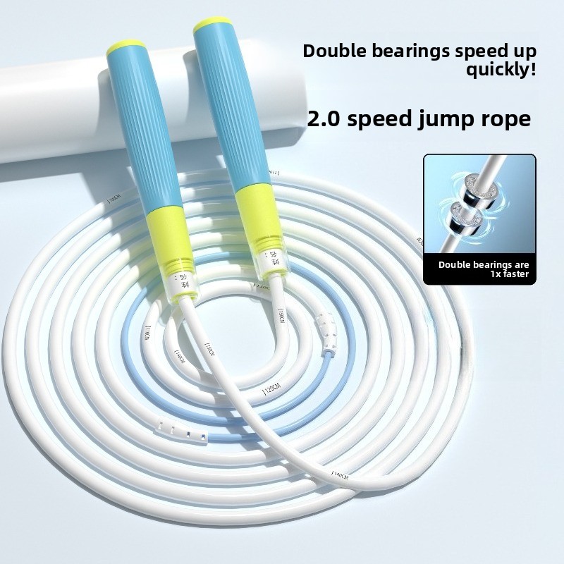 Jump Rope Bearing - เชือกกระโดดสำหรับผู้เริ่มต้น แบบแบ่งส่วน ลูกปืนคู่ สำหรับการแข่งขัน ไม่พันกัน ป้องกันการพันกัน