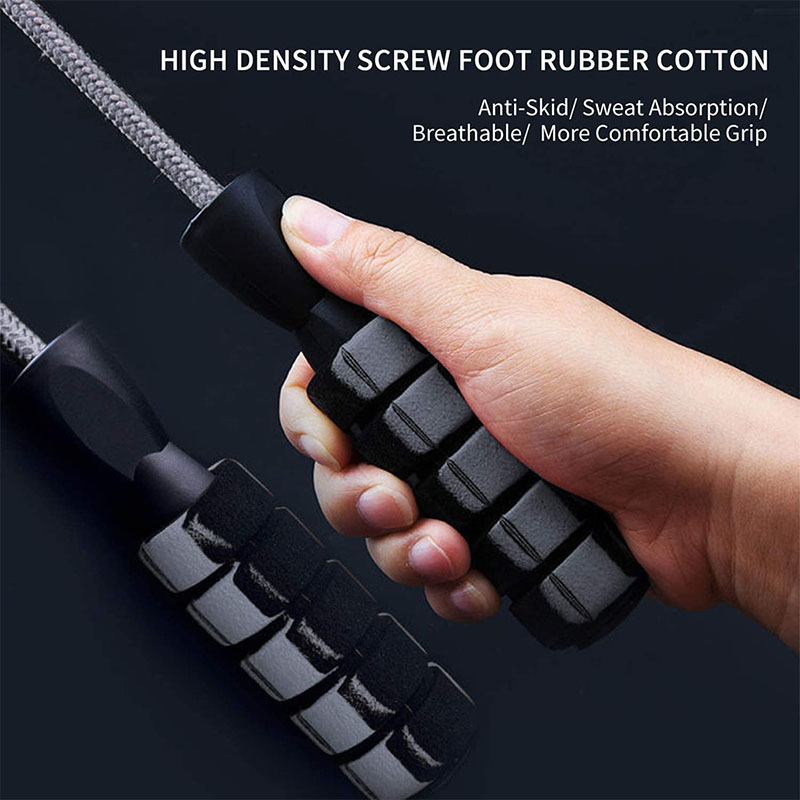 Jump Rope Bearing - เชือกกระโดดแบบเบาพิเศษ แข็งแรงทนทาน ผลิตจากไนลอนคุณภาพสูง พร้อมลูกปืนความเร็วสูง สายรัดข้อมือกันเหงื่อ ผลิตจาก
