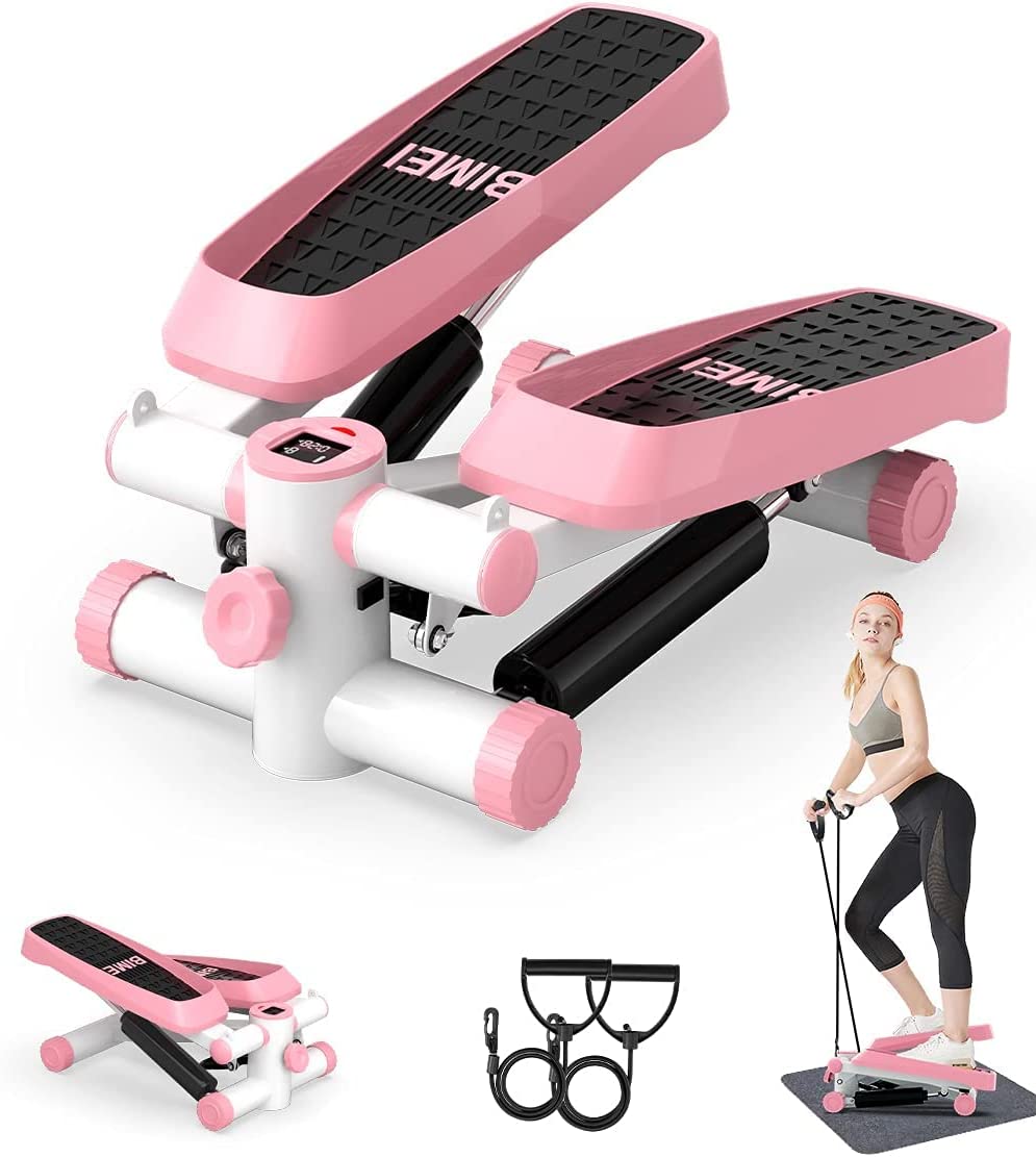 Home Gym Training Program - เครื่องออกกำลังกายแบบพกพา มินิสเต็ปเปอร์ พร้อมจอ LCD และโปรแกรมออกกำลังกายด้วยสายรัดต้านทาน