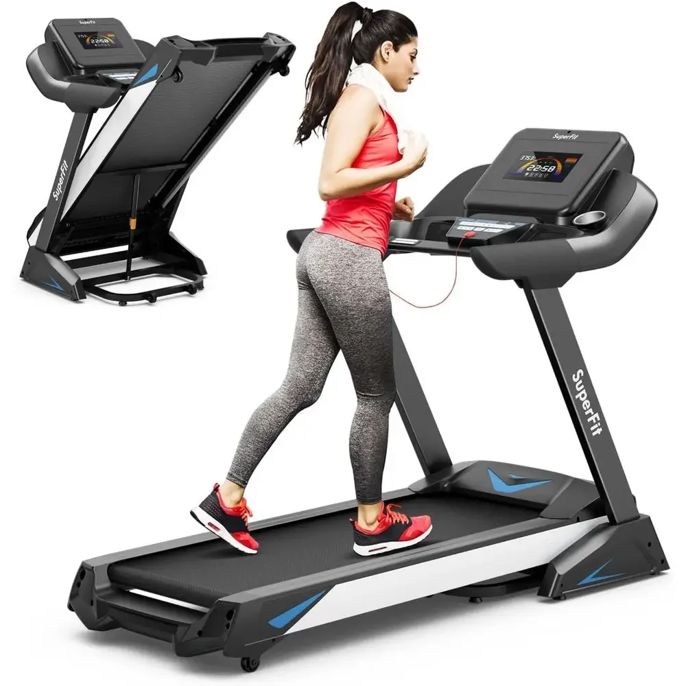 Home Gym Training Program - ลู่วิ่งไฟฟ้าสำหรับงานหนัก กำลัง 4.75 แรงม้า, ระบบปรับความชันอัตโนมัติ 15%,