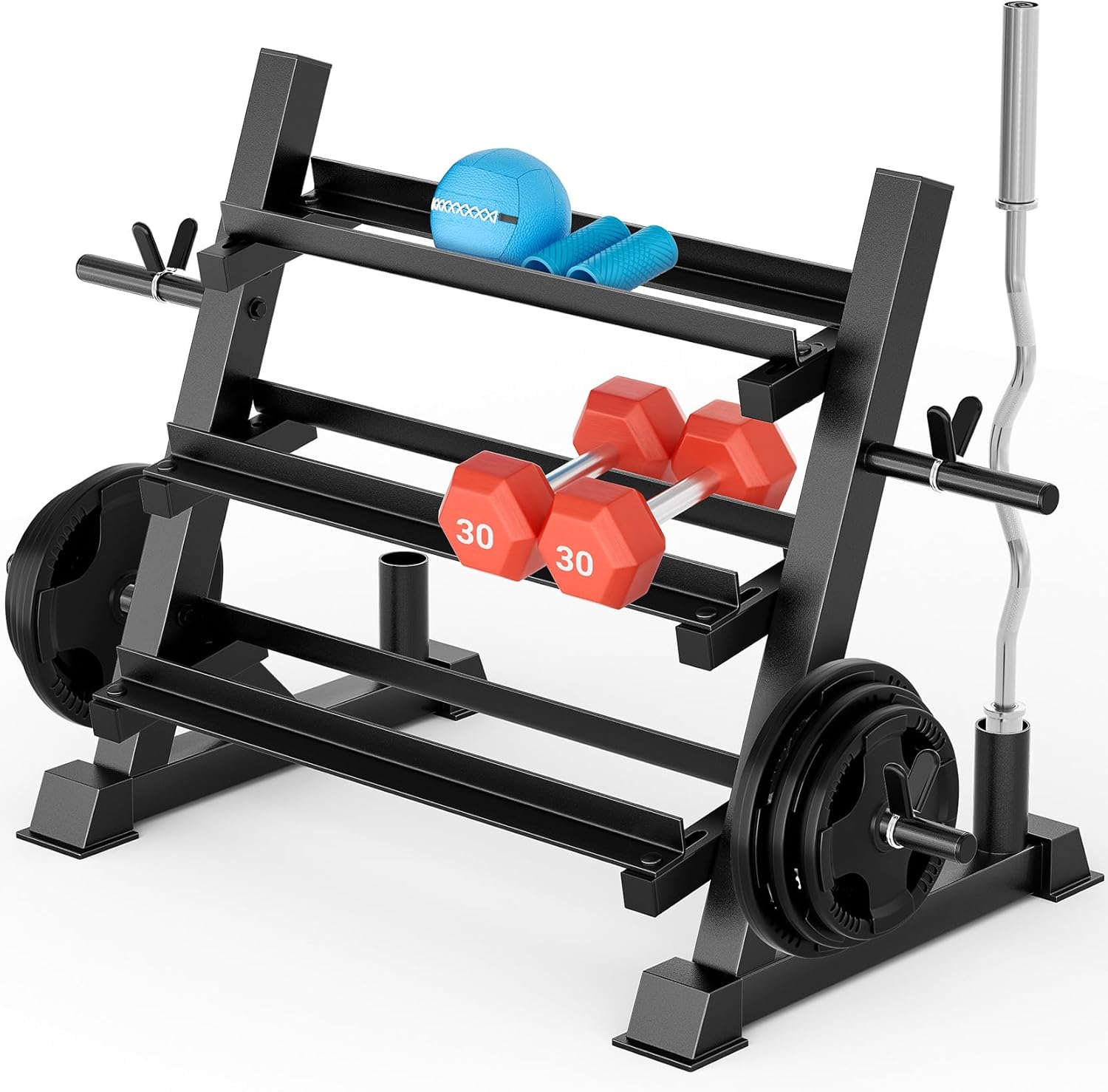 Home Gym Multifunctional - ใช้ในบ้าน, วัสดุแข็งแรง, สีน้ำตาล, รับน้ำหนักได้ 1100 ปอนด์,