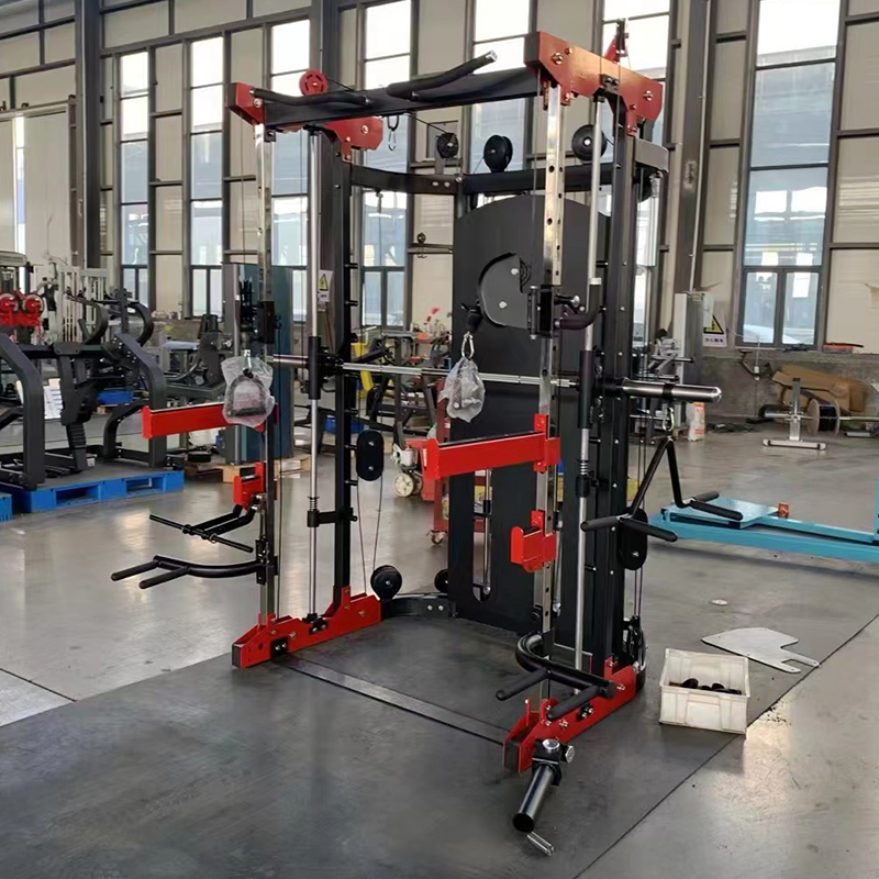 Home Gym Leg Press - เครื่องออกกำลังกายมัลติฟังก์ชั่นแบบสมิธแมชชีนสำหรับยิมเชิงพาณิชย์และใช้ในบ้าน พร้อมฟังก์ชั่นเพาเวอร์เคจ เบนช์เพรส และสควอตแร็ค