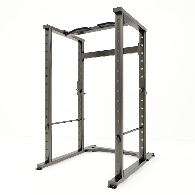 Home Gym Power Rack - โครงเหล็กยกน้ำหนักและแร็คสควอทสำหรับการฝึกความแข็งแรงทั่วร่างกาย อุปกรณ์สำหรับยิมที่บ้านและฟิตเนสเชิงพาณิชย์ 1