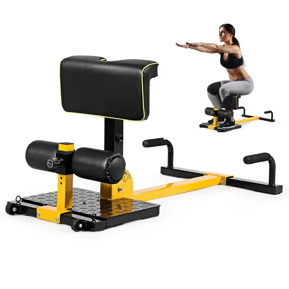 Home Gym Yellow - อุปกรณ์ออกกำลังกายแบบมัลติฟังก์ชั่น 8-in-1 สำหรับสควอท วิดพื้น และบริหารหน้าท้อง ใช้ในบ้าน