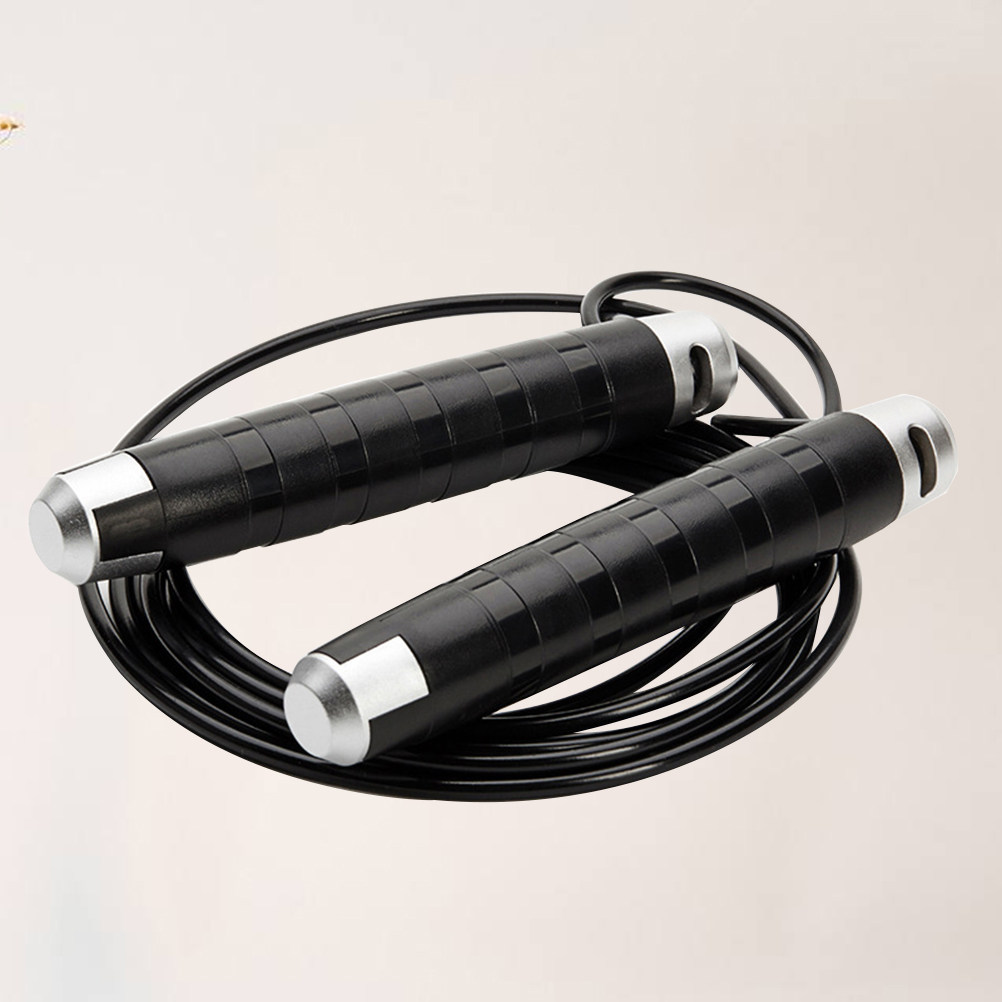 เชือกกระโดดเหล็กสีดำ ระบบลูกปื - Jump Rope Bearing บทวิจารณ์และราคา