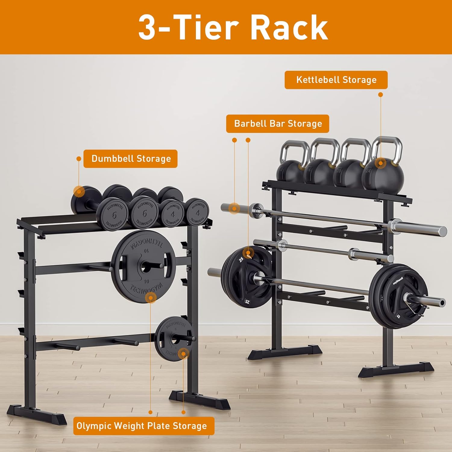 ชั้นวางเก็บน้ำหนักสำหรับฝึกควา - Home Gym Weight บทวิจารณ์และราคา