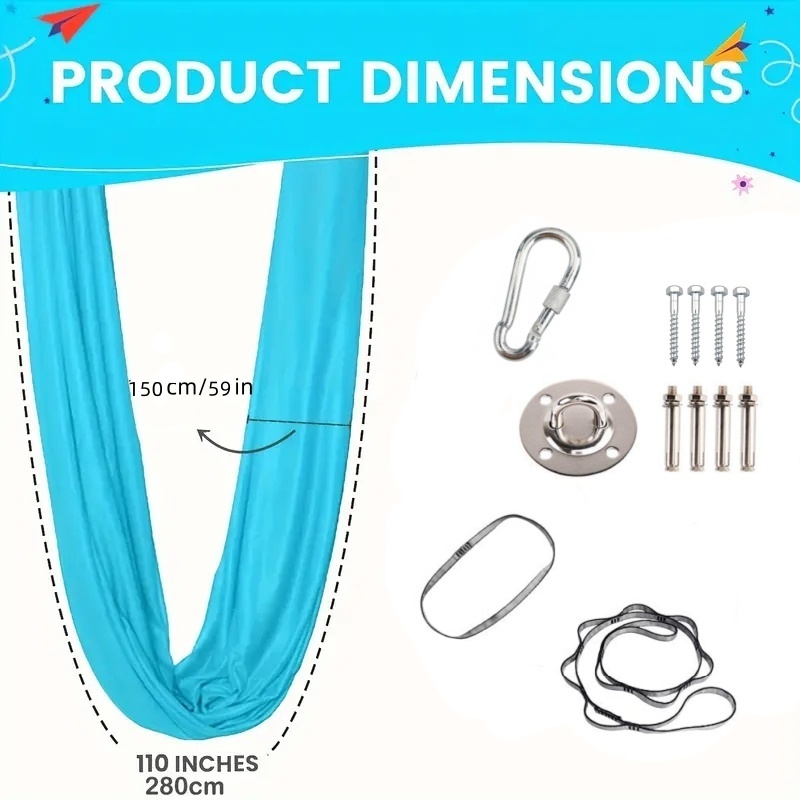 เปลญวนยืดหยุ่นขนาด 1.5*2.8 เมต - Yoga Trapeze Swing บทวิจารณ์และราคา