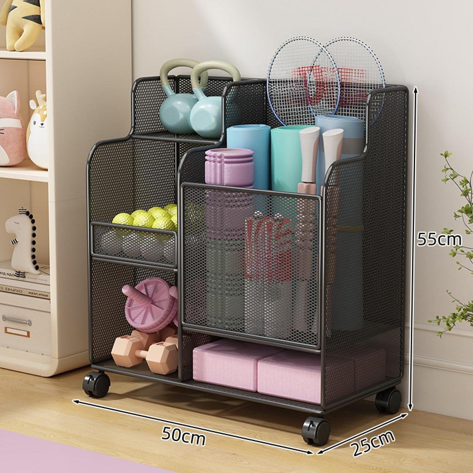 ชั้นวางอุปกรณ์กีฬาแบบมีล้อ ขนา - Home Gym Yoga Mat Storage บทวิจารณ์และราคา