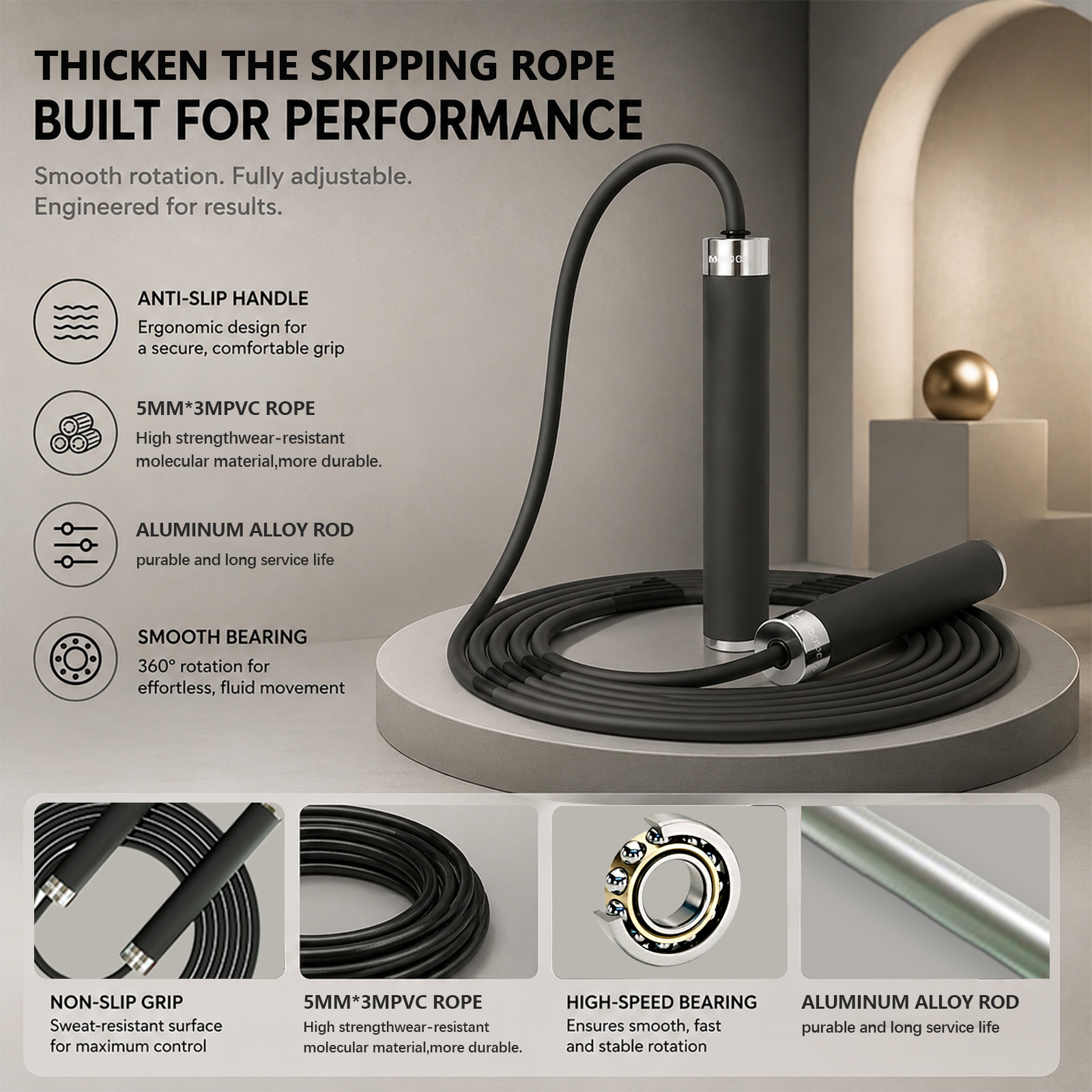 เชือกกระโดดสำหรับออกกำลังกาย ช - Jump Rope Bearing บทวิจารณ์และราคา