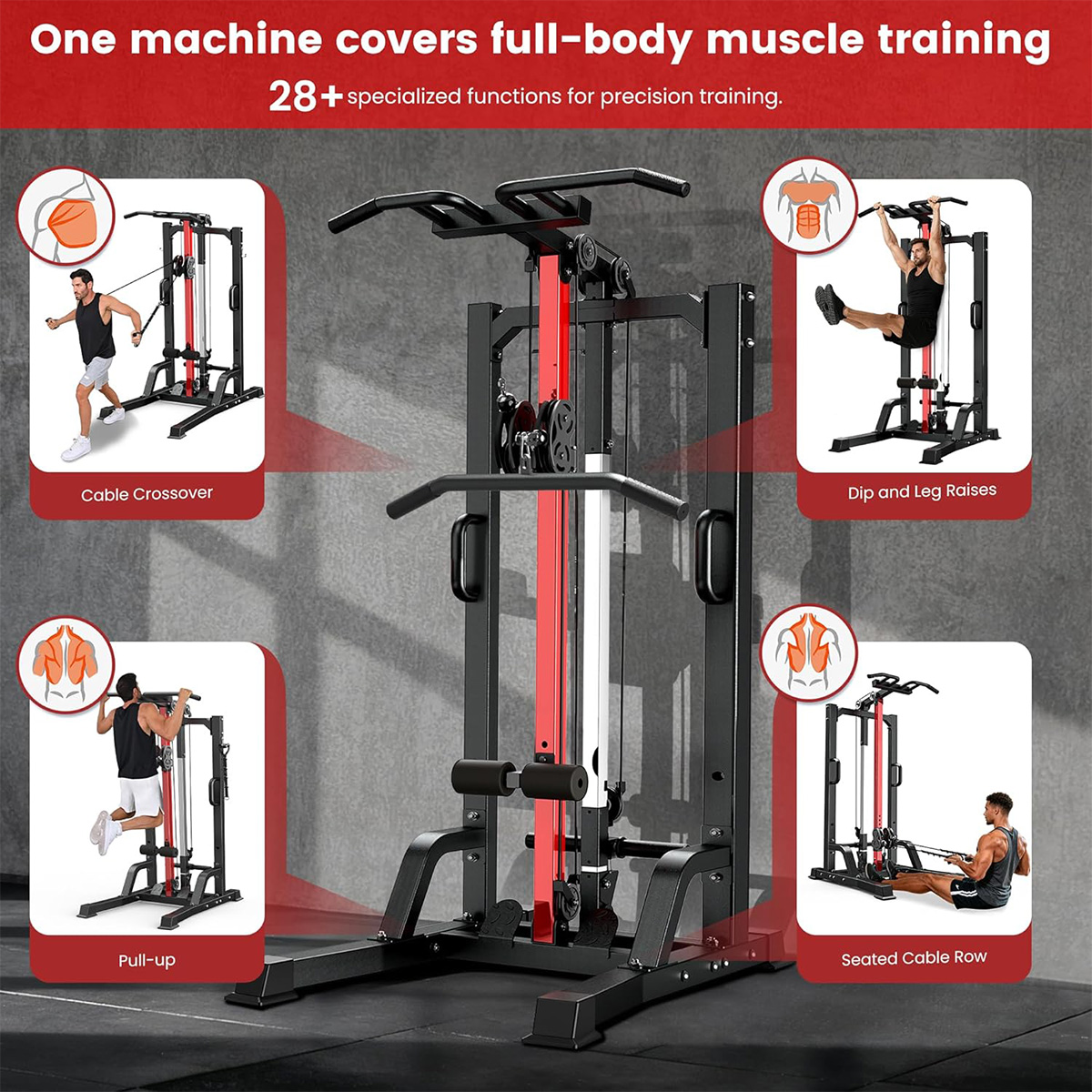 เครื่องออกกำลังกายที่บ้าน Poob - Home Gym Lat Pulldown Machine บทวิจารณ์และราคา