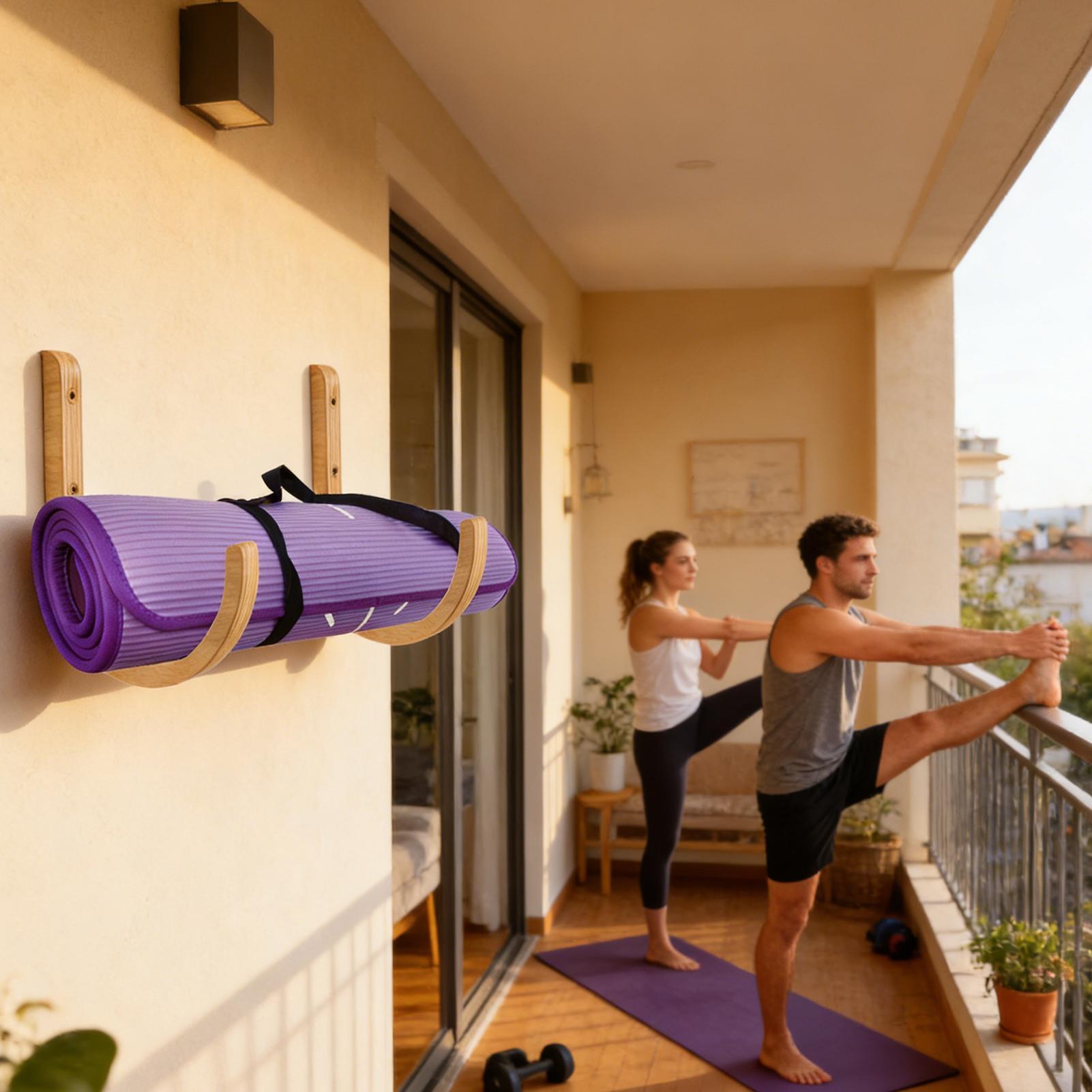 ที่เก็บเสื่อโยคะ 2 ชิ้น ทำจากไ - Home Gym Yoga Mat Storage บทวิจารณ์และราคา