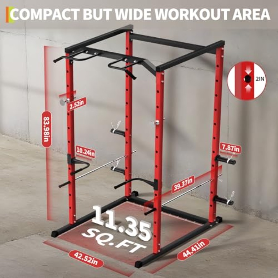 กรงยกน้ำหนักแบบ Heavy-Duty พร้ - Home Gym Power Rack บทวิจารณ์และราคา