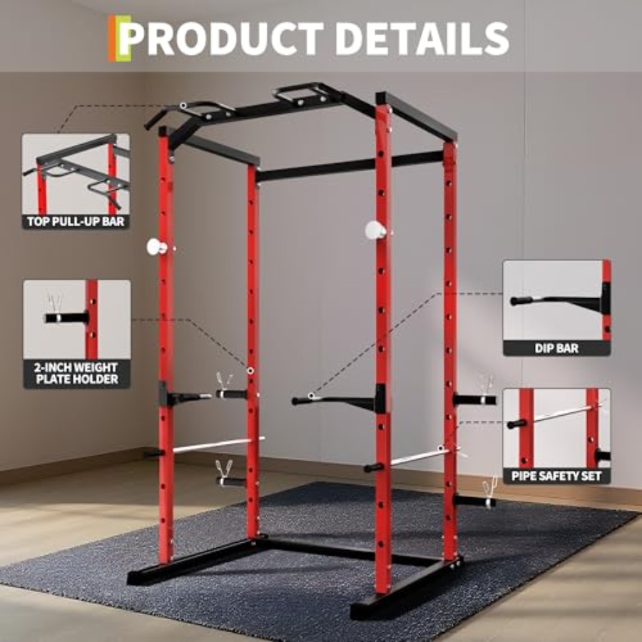 กรงยกน้ำหนักแบบ Heavy-Duty พร้ - Home Gym Power Rack บทวิจารณ์และราคา