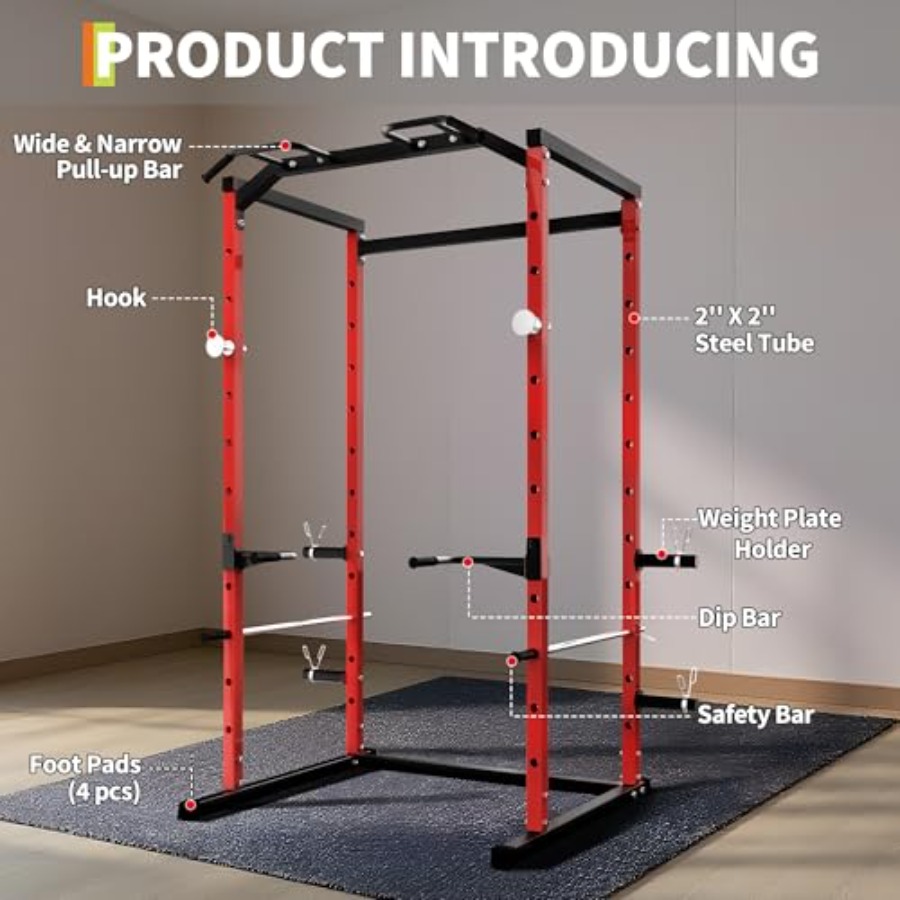 กรงยกน้ำหนักแบบ Heavy-Duty พร้ - Home Gym Power Rack บทวิจารณ์และราคา