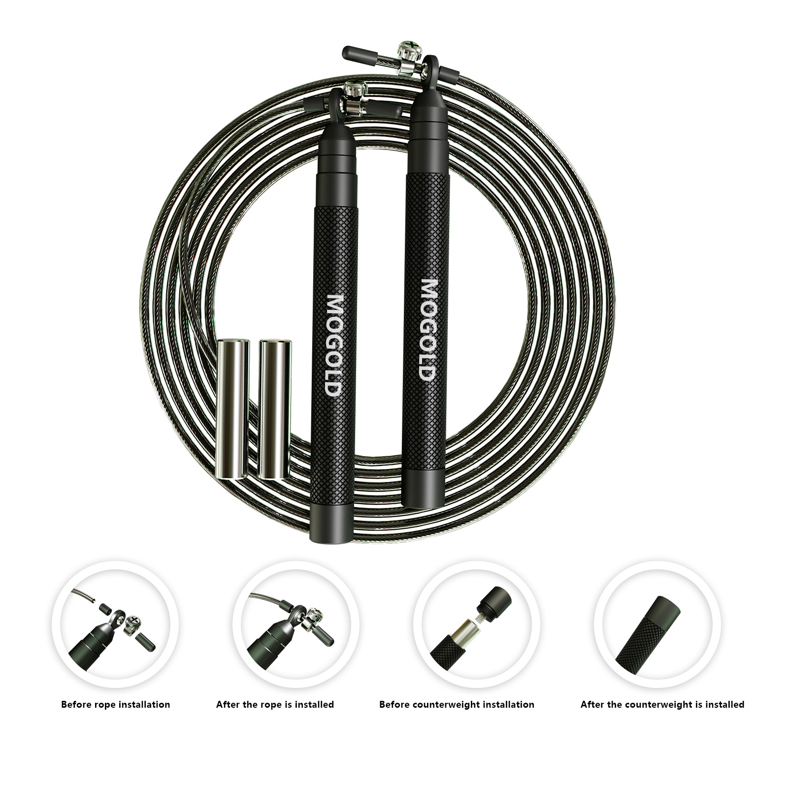 Crossfit เชือกกระโดดถ่วงน้ําหน - Jump Rope Bearing บทวิจารณ์และราคา