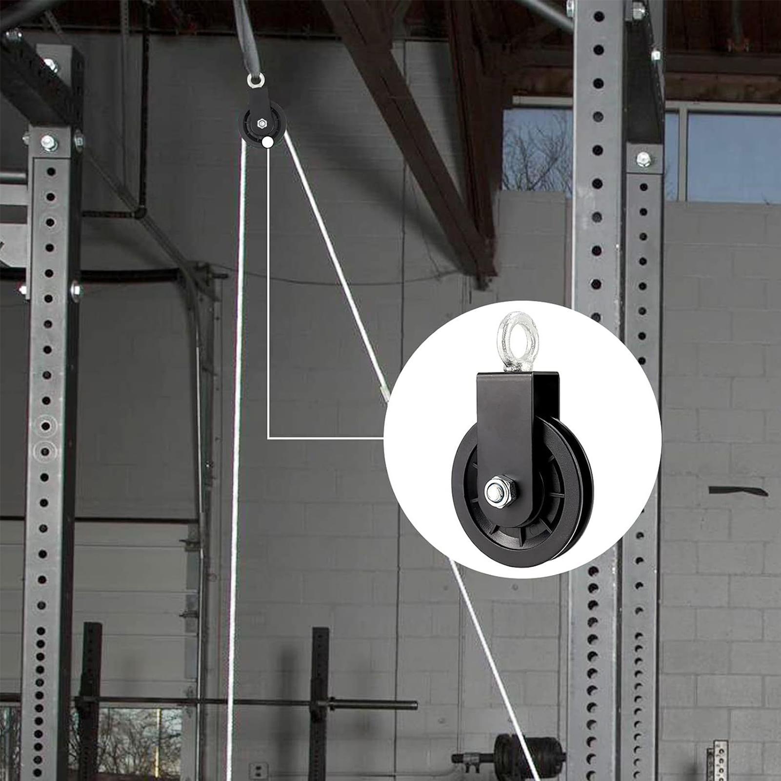 ลูกรอกเหล็กสำหรับออกกำลังกาย ร - Home Gym Cable Pulley System บทวิจารณ์และราคา