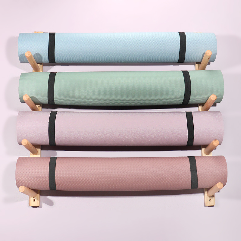 ที่แขวนเสื่อโยคะไม้ติดผนัง - ช - Home Gym Yoga Mat Storage บทวิจารณ์และราคา