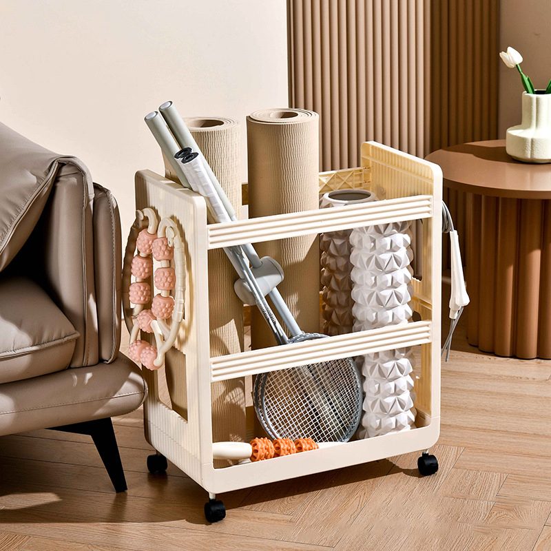 ที่วางเสื่อโยคะรถเข็นเคลื่อนย้ - Home Gym Yoga Mat Storage บทวิจารณ์และราคา