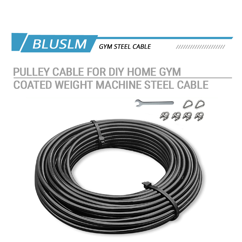 สายเคเบิลทดแทนเหล็กเคลือบ TPU  - Home Gym Cable Pulley System บทวิจารณ์และราคา