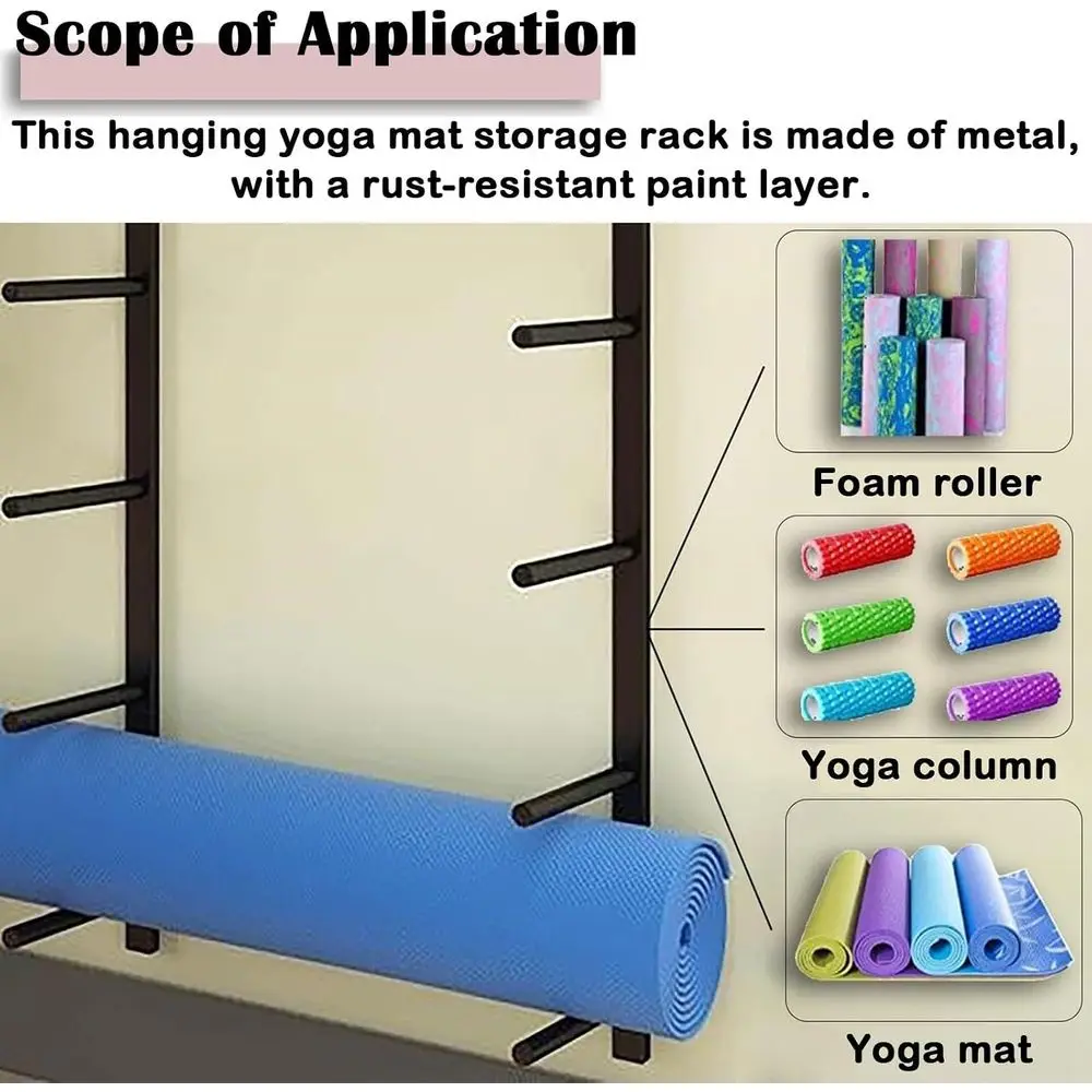 ชั้นวางอุปกรณ์ออกกำลังกายติดผน - Home Gym Yoga Mat Storage บทวิจารณ์และราคา