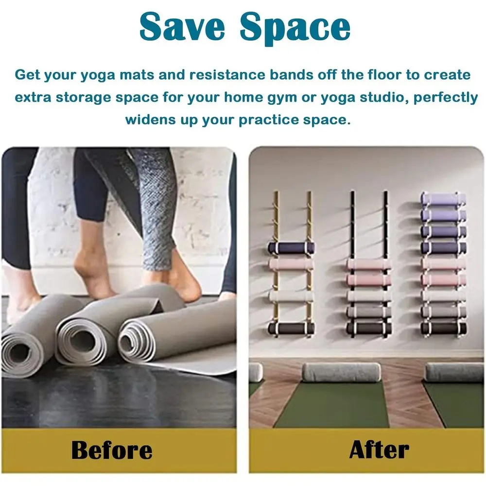 ชั้นวางอุปกรณ์ออกกำลังกายติดผน - Home Gym Yoga Mat Storage บทวิจารณ์และราคา