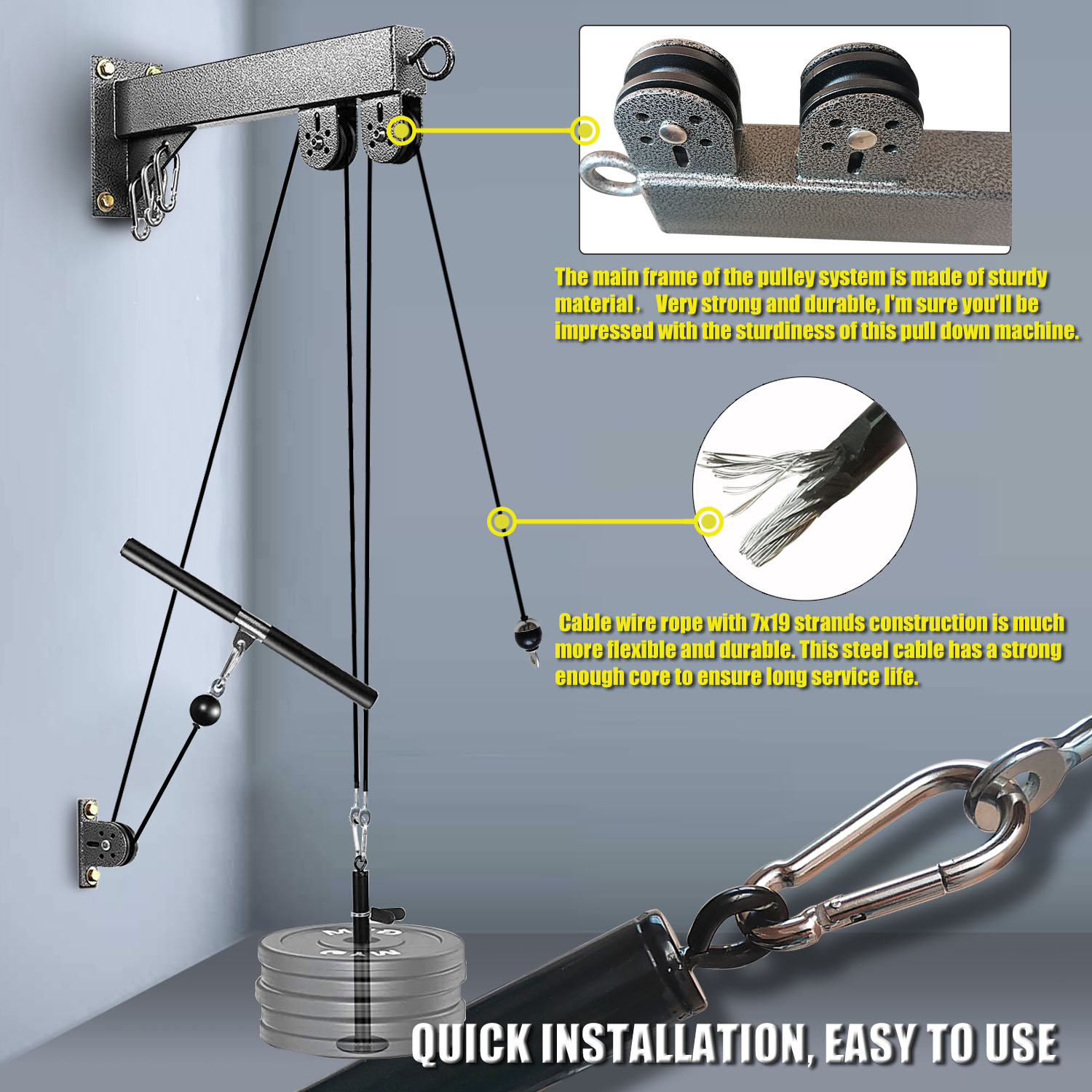 ระบบรอกติดผนังสําหรับออกกําลัง - Cable Pulley System บทวิจารณ์และราคา