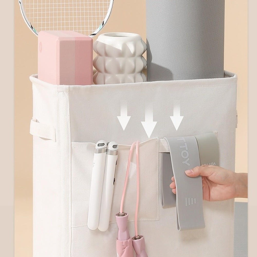 พับเสื่อโยคะตะกร้าเก็บความจุขน - Home Gym Yoga Mat Storage บทวิจารณ์และราคา