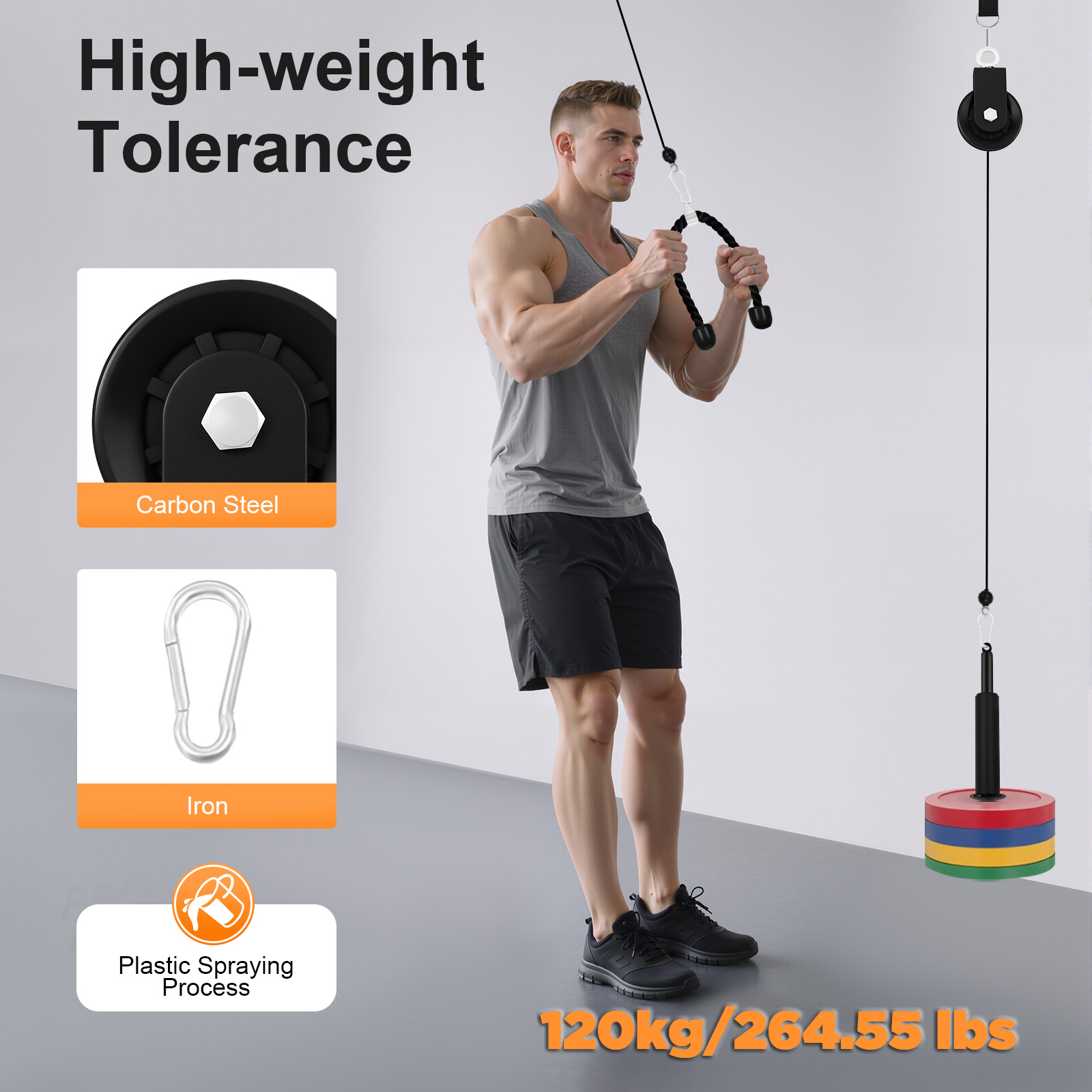 ระบบสายเคเบิลออกกำลังกาย 120 ก - Cable Pulley System บทวิจารณ์และราคา
