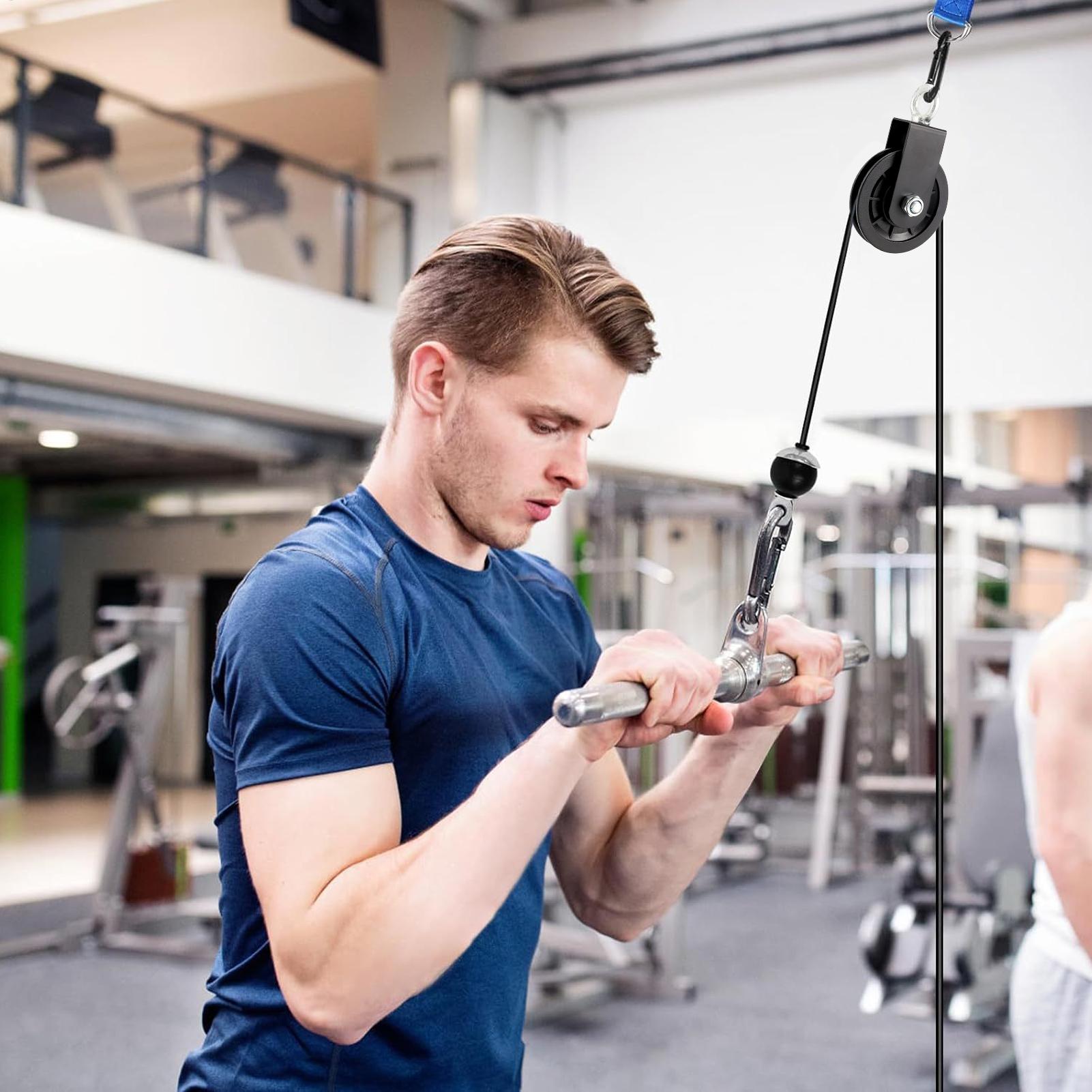 ล้อพูลเลย์เหล็กสำหรับยิม ทนทาน - Home Gym Cable Pulley System บทวิจารณ์และราคา