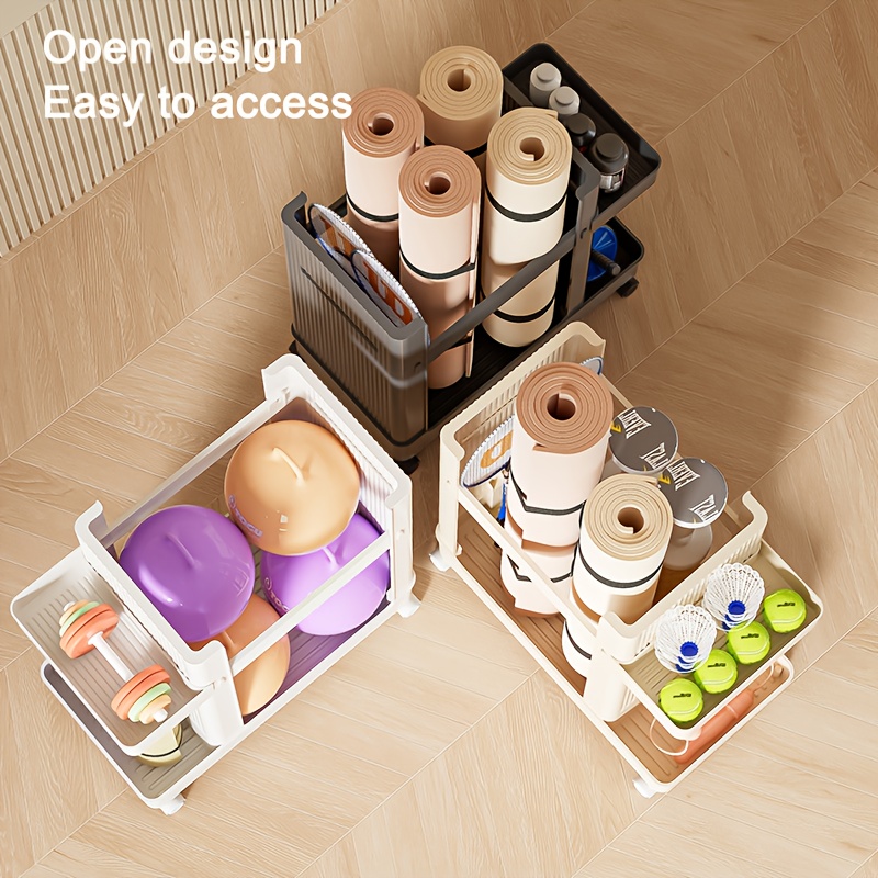 ชั้นวางอุปกรณ์ฟิตเนสแบบตั้งพร้ - Home Gym Yoga Mat Storage บทวิจารณ์และราคา