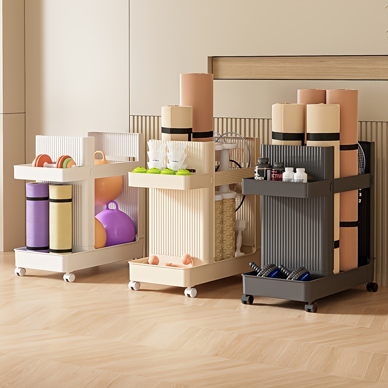 ชั้นวางอุปกรณ์ฟิตเนสแบบตั้งพร้ - Home Gym Yoga Mat Storage บทวิจารณ์และราคา