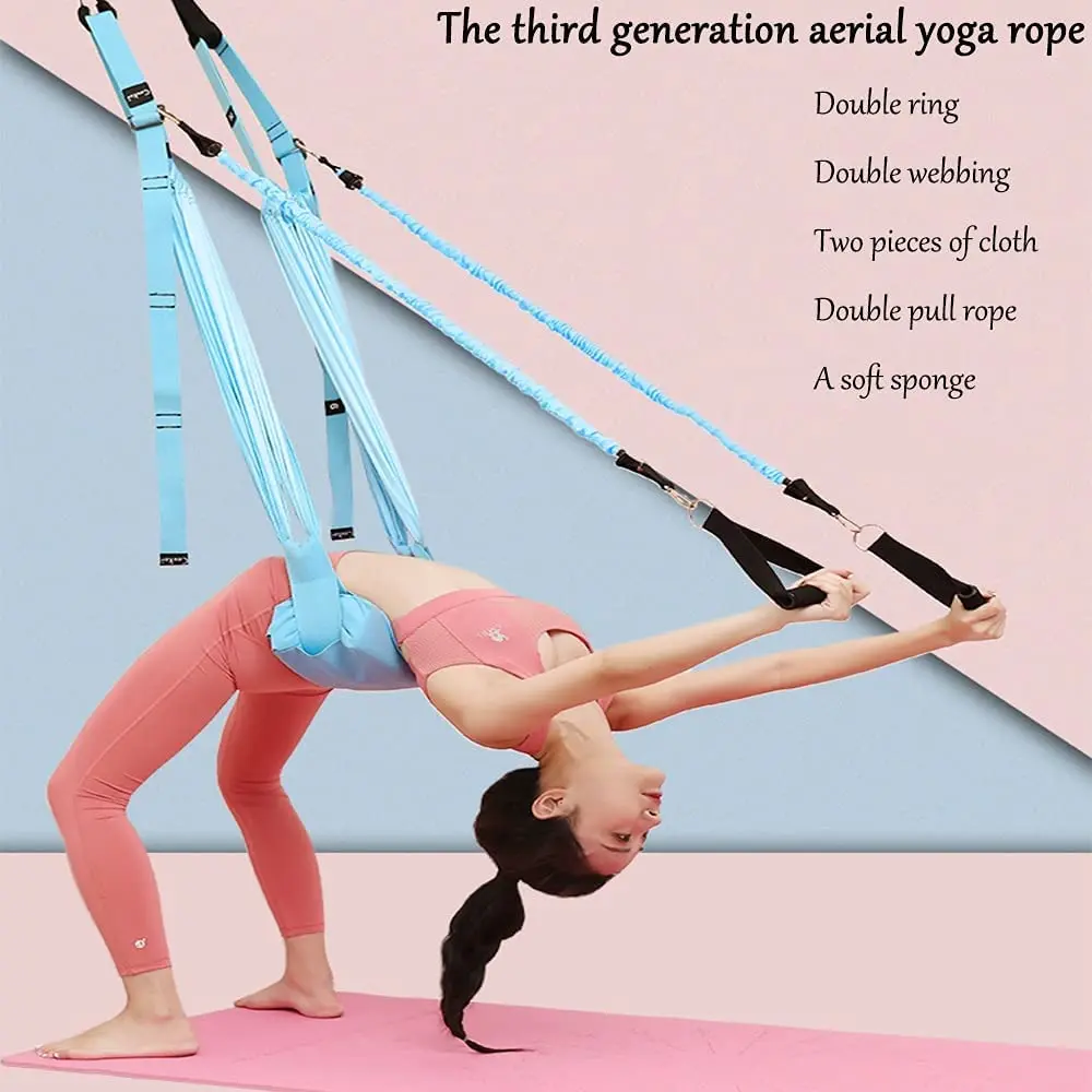 ปรับ Aerial โยคะยืดหยุ่นยืดประ - Yoga Trapeze Swing บทวิจารณ์และราคา